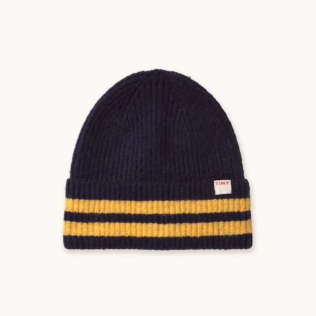 TINY COTTONS | STRIPES BEANIE Navy AW25