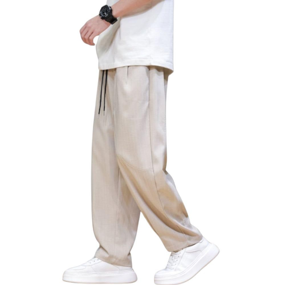 サルエルパンツ ワイドパンツ メンズ 春夏 ストレートパンツ ジャージーパンツ ゆったり ゴルフパンツ ウエストゴム 通気性 大きいサイズ カジュアル