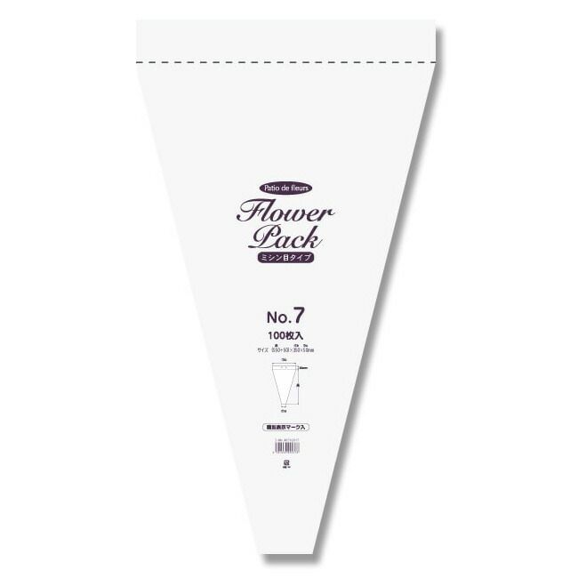 まとめ買い シモジマ Patio de fleure ポリ袋 Nフラワーパック ミシン目タイプ 厚み0.028mm No.7 100枚 フラワー用品 006762917 ×3セット