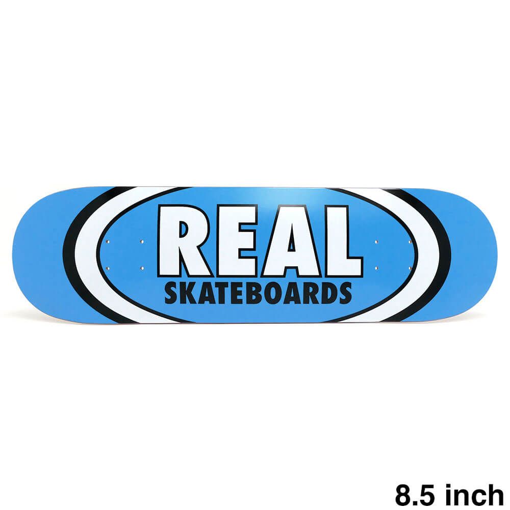 REAL DECK リアル デッキ TEAM CLASSIC OVAL BLUE 8.5 スケートボード スケボー