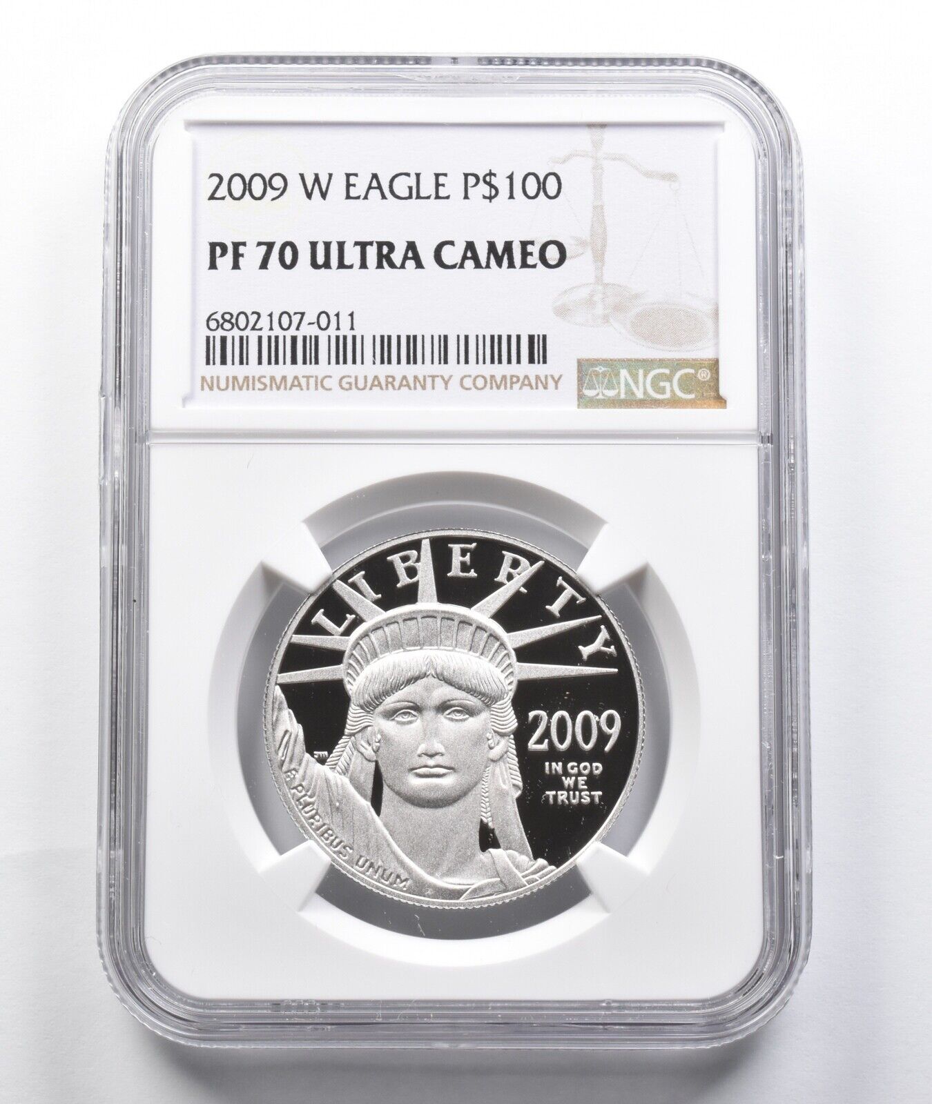PF70 UCAM 2009W 100ドル アメリカン プラチナ イーグル 1オンス プラチナ NGC