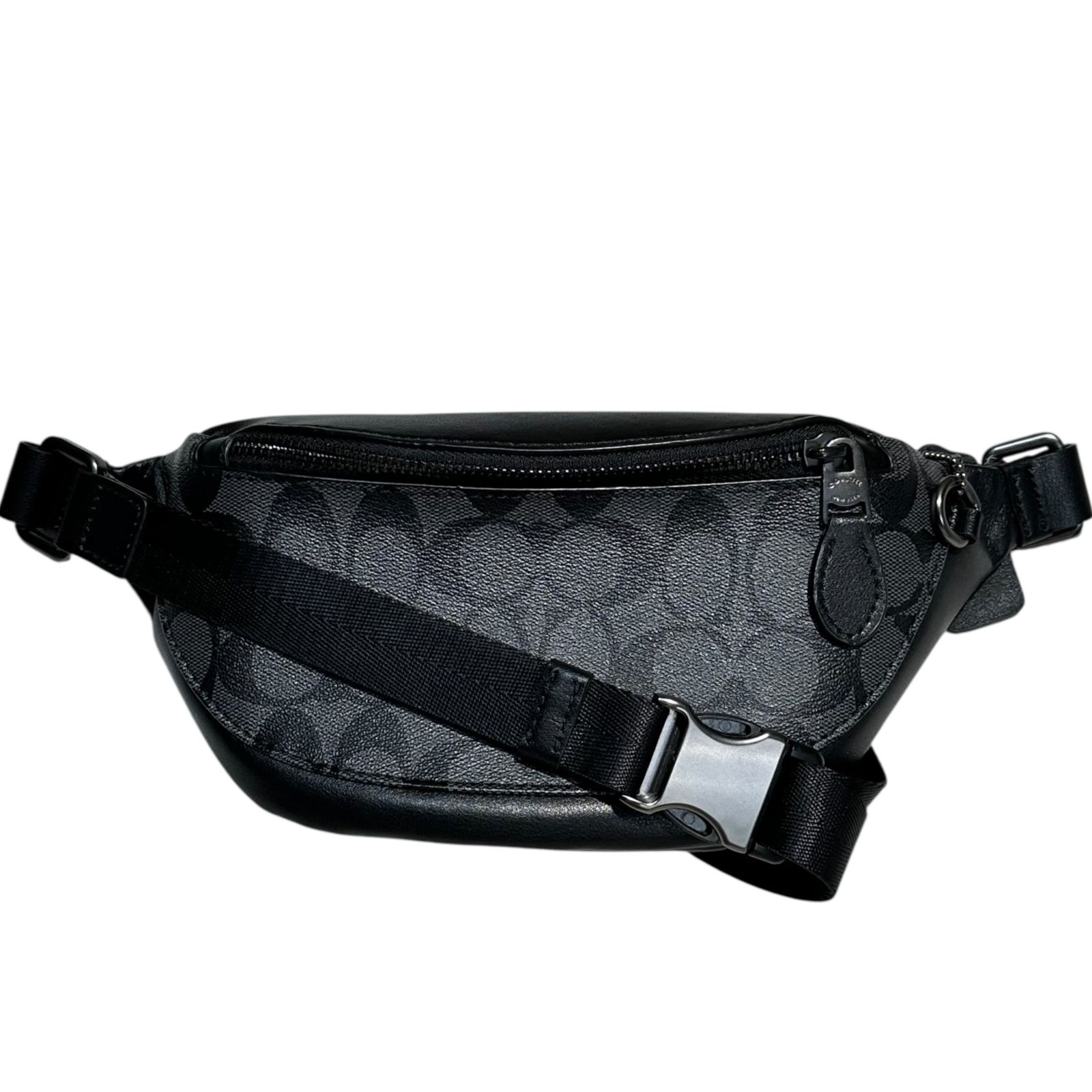 COACH コーチ Warren Belt Bag Signature Canvas ワーレン ベルト バッグ シグネチャー キャンバス H1961 ブラック ボディバッグ ウエスト ポーチ 斜め掛け ショルダー バッグ