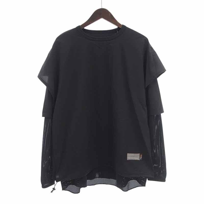 ポリクアント POLIQUANT THE LAYERED L S TEE レイヤードロングスリーブティーTシャツ ブラック サイズ メンズ2