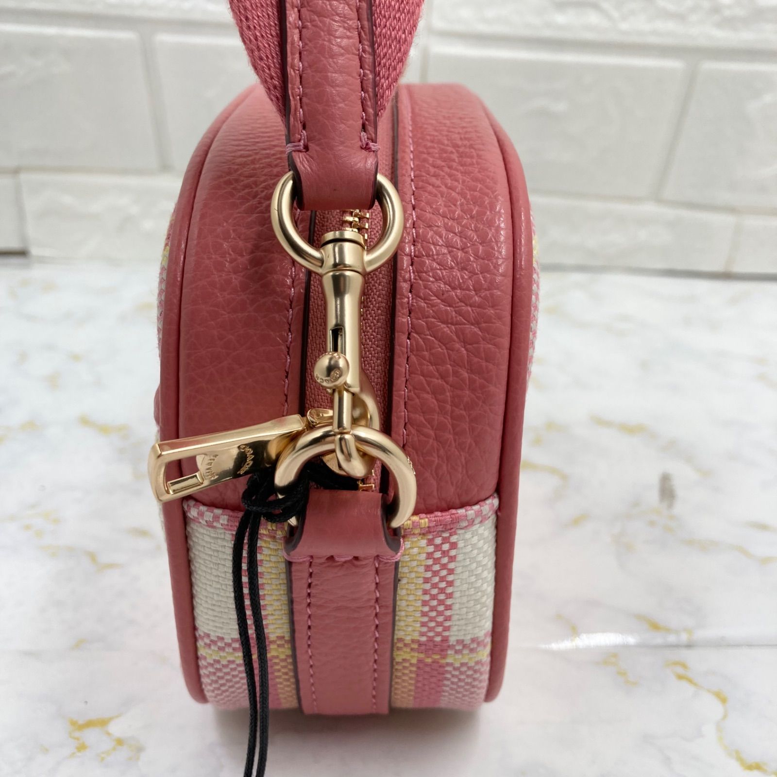 新品未使用❣️ COACH ❣️コーチ C8681 キャンバス×レザー チェック柄 