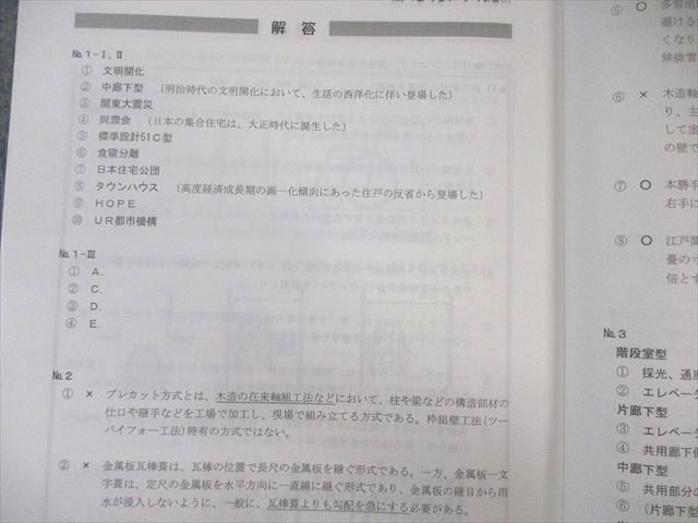 総合資格学院 1級建築士 予習ワーク 学科I～V 【計26回分】 2024