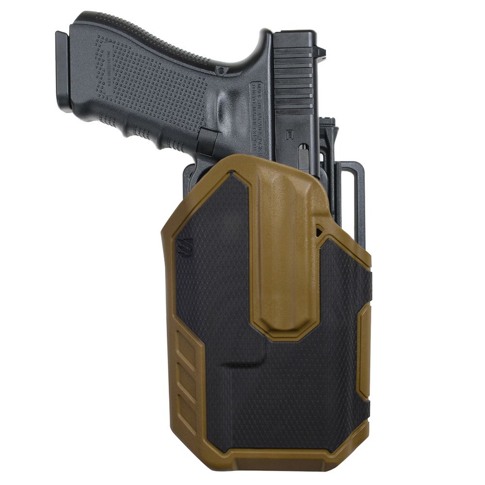 BLACKHAWK OMNIVORE マルチフィットホルスター TLR-1 | TLR-2対応 ブラック-コヨーテタン | 右用
