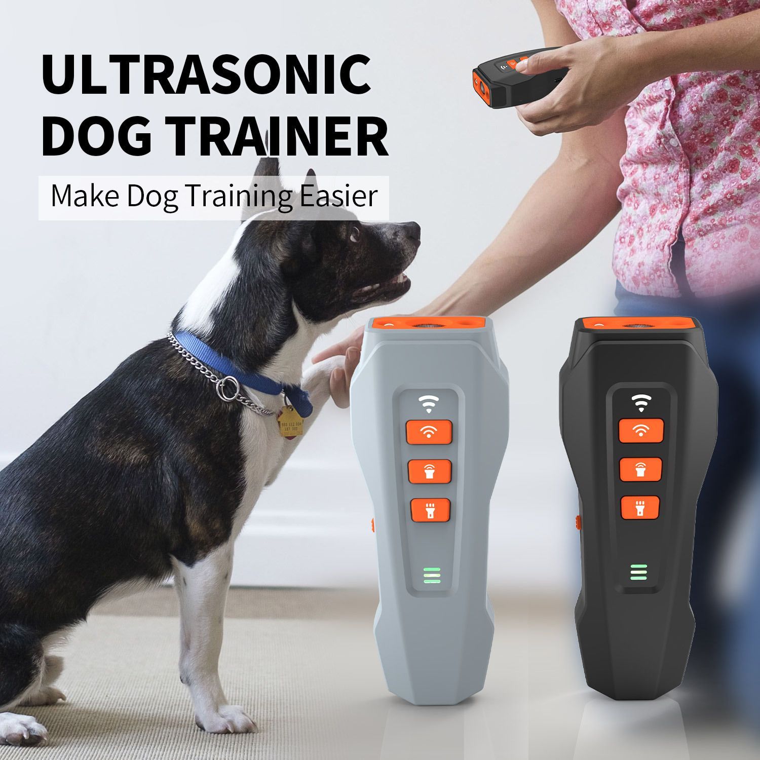 無駄吠え防止装置 犬 しつけ トレーニング 超音波 グッズ - 首輪