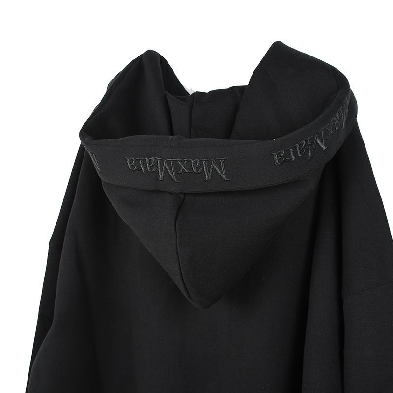 新品同様！MaxMara ブラック フルジップ パーカー S Max Mara エス マックスマーラ DOPPIA ブラックジップフーディ