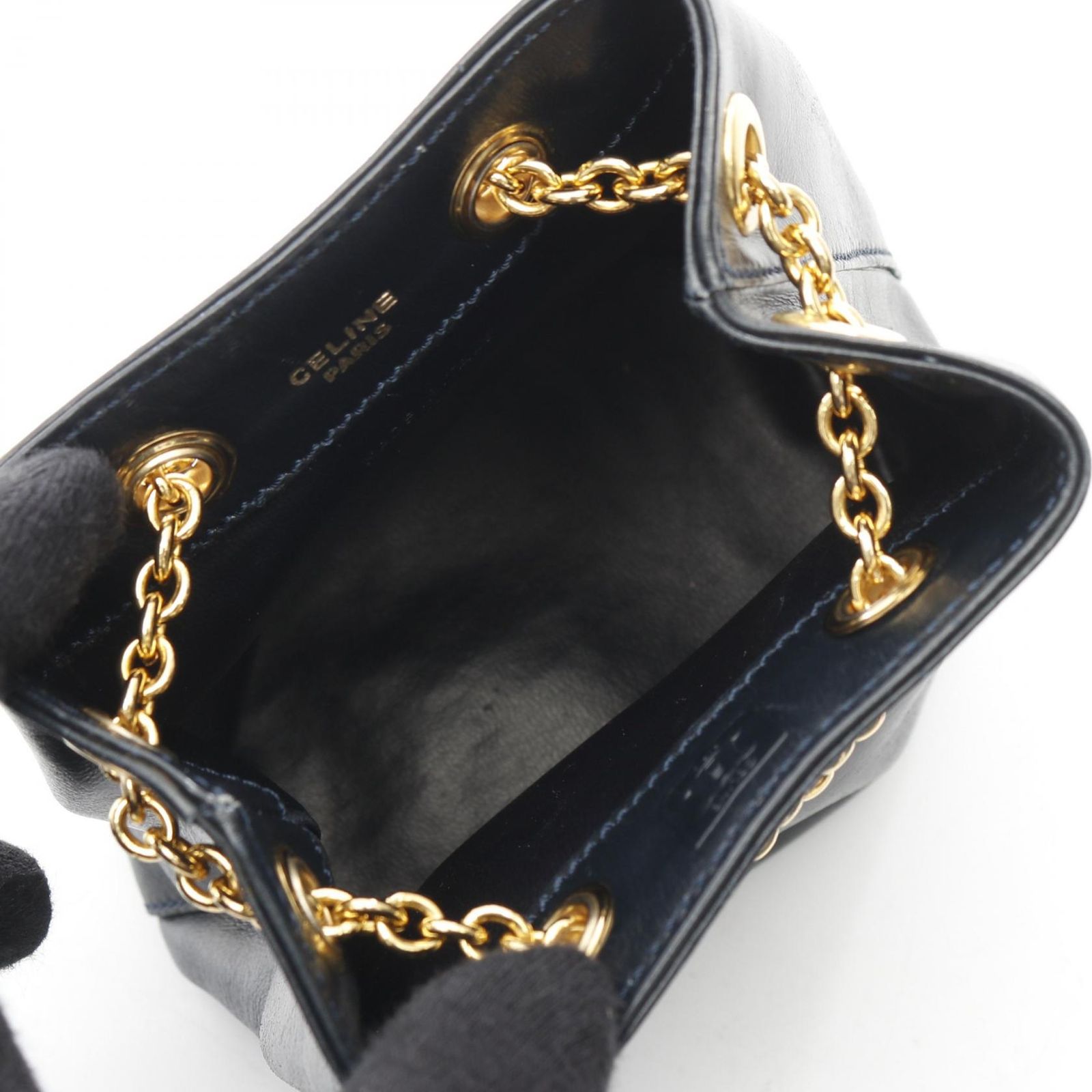 セリーヌ CELINE ショルダーバッグ ネイビー レザー