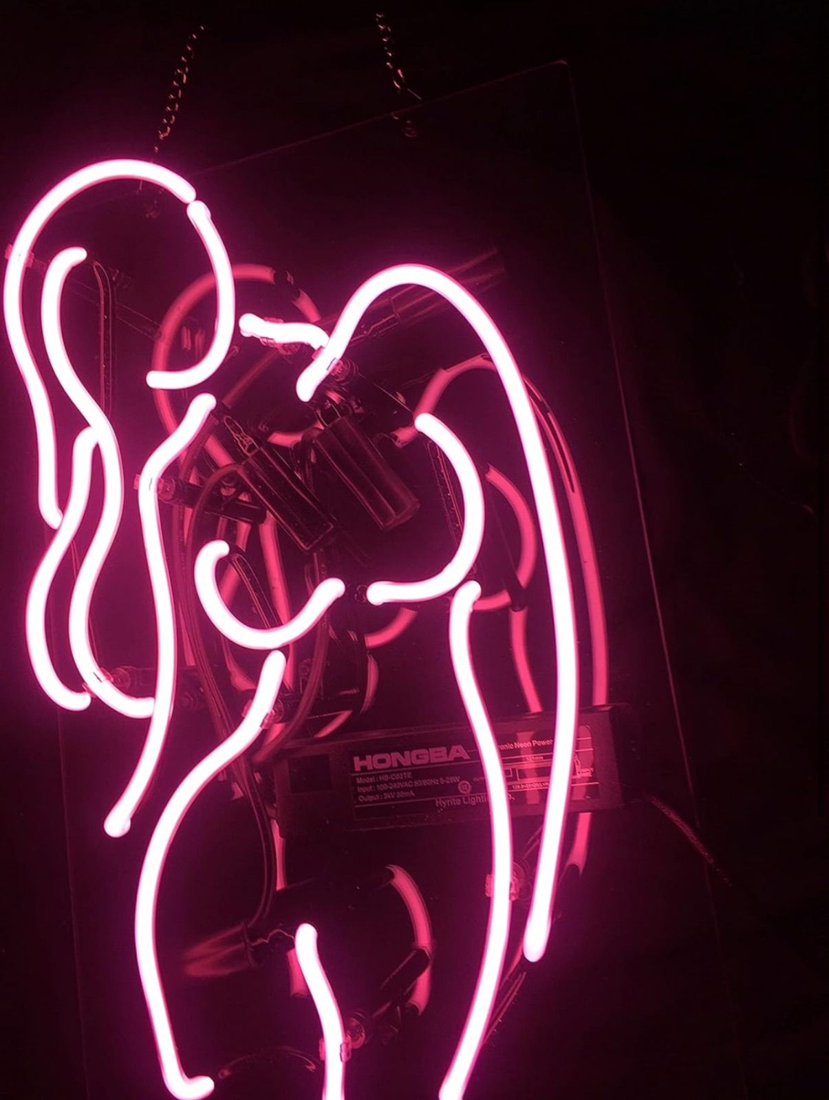 LED ネオン管 セクシーシルエット ピンク 壁掛け用 ネオン オーダーメイド