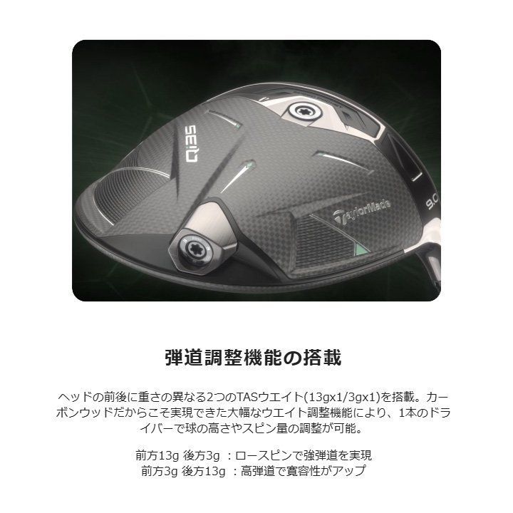 Qi35ドライバー ウエイト2個 Diamana 新品☆テーラーメイド