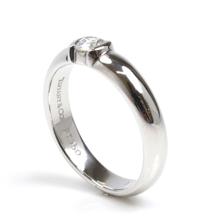 TIFFANY&Co. ティファニー Pt950プラチナ ドッツ 1Pダイヤ リング  