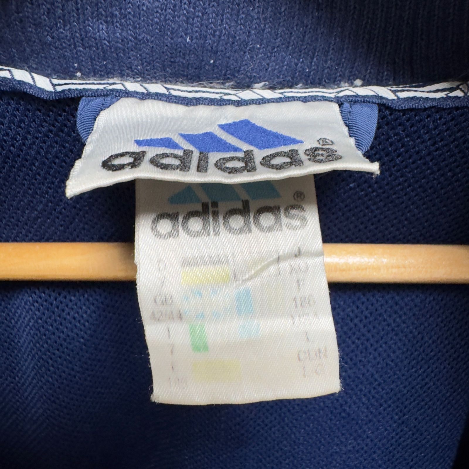 90s アディダスadidas ナイロンジャケット XL相当 ハーフジップ