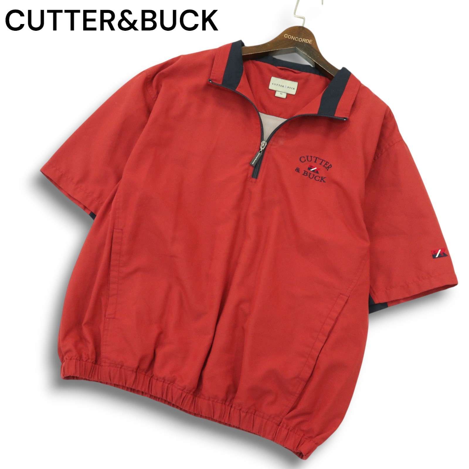 CUTTER&BUCK カッター＆バック ゴルフ 刺繍☆ ハーフジップ 半袖