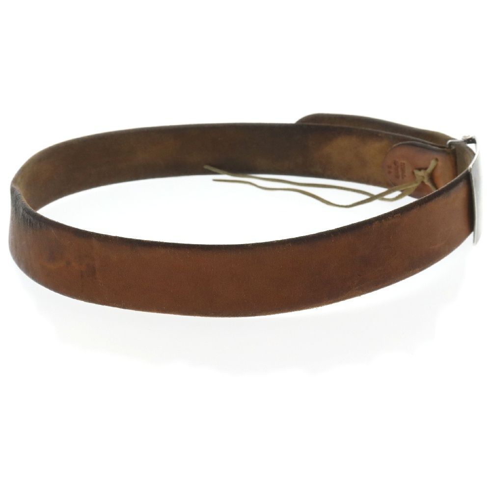 goro's (ゴローズ) 4cm 可動式 角バックルベルト 茶 印台ズレ