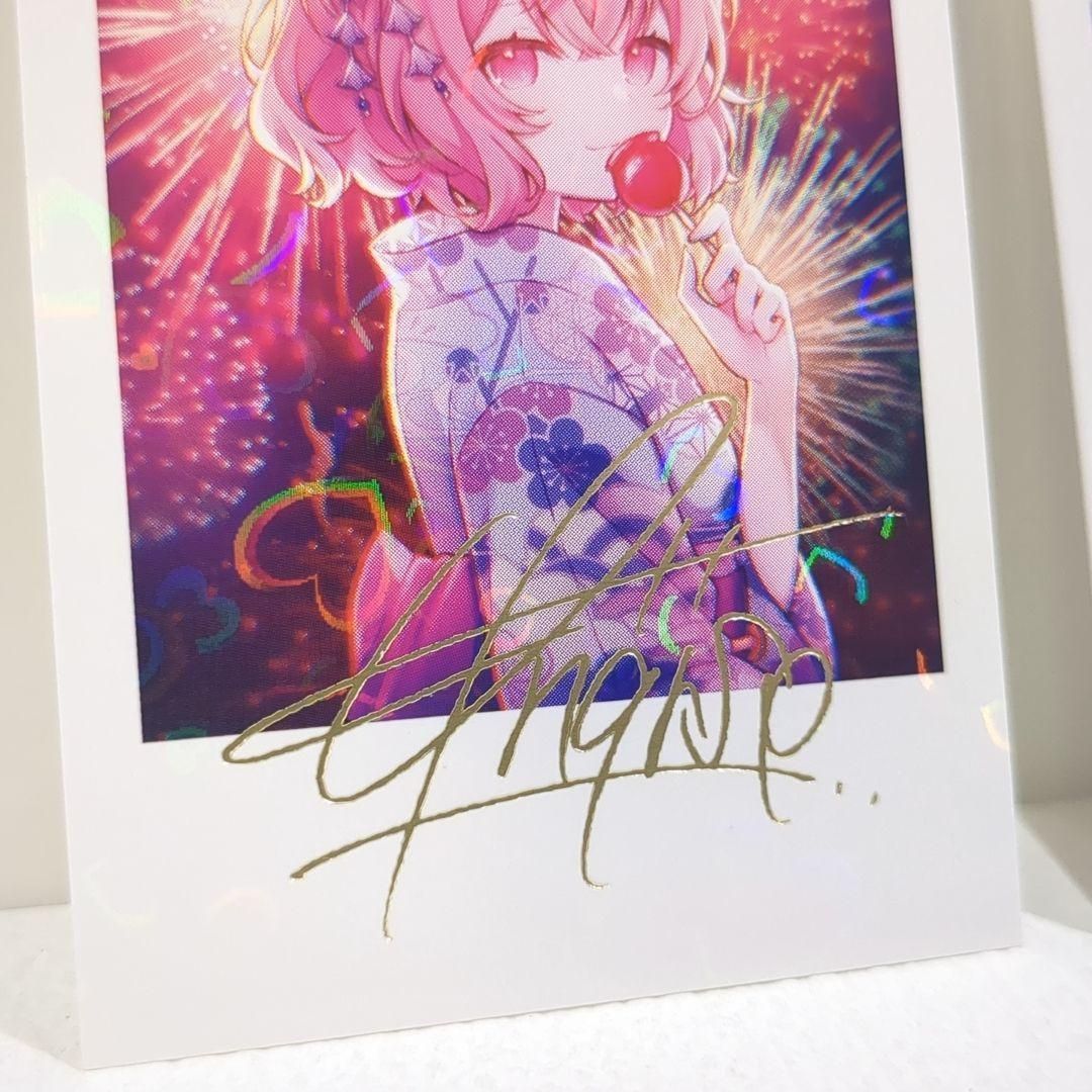 なるせ nqrse チェキ デジタルサイン メッセージ付き 箔押し だい