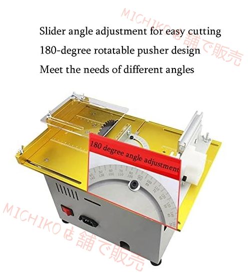 ミニテーブルソー 小型テーブルソー 12000rmp minポータブル精密テーブルソー 300W丸鋸 鋸刃高さ調節 な木工テーブルソー プッシュテーブル切断鋸付き