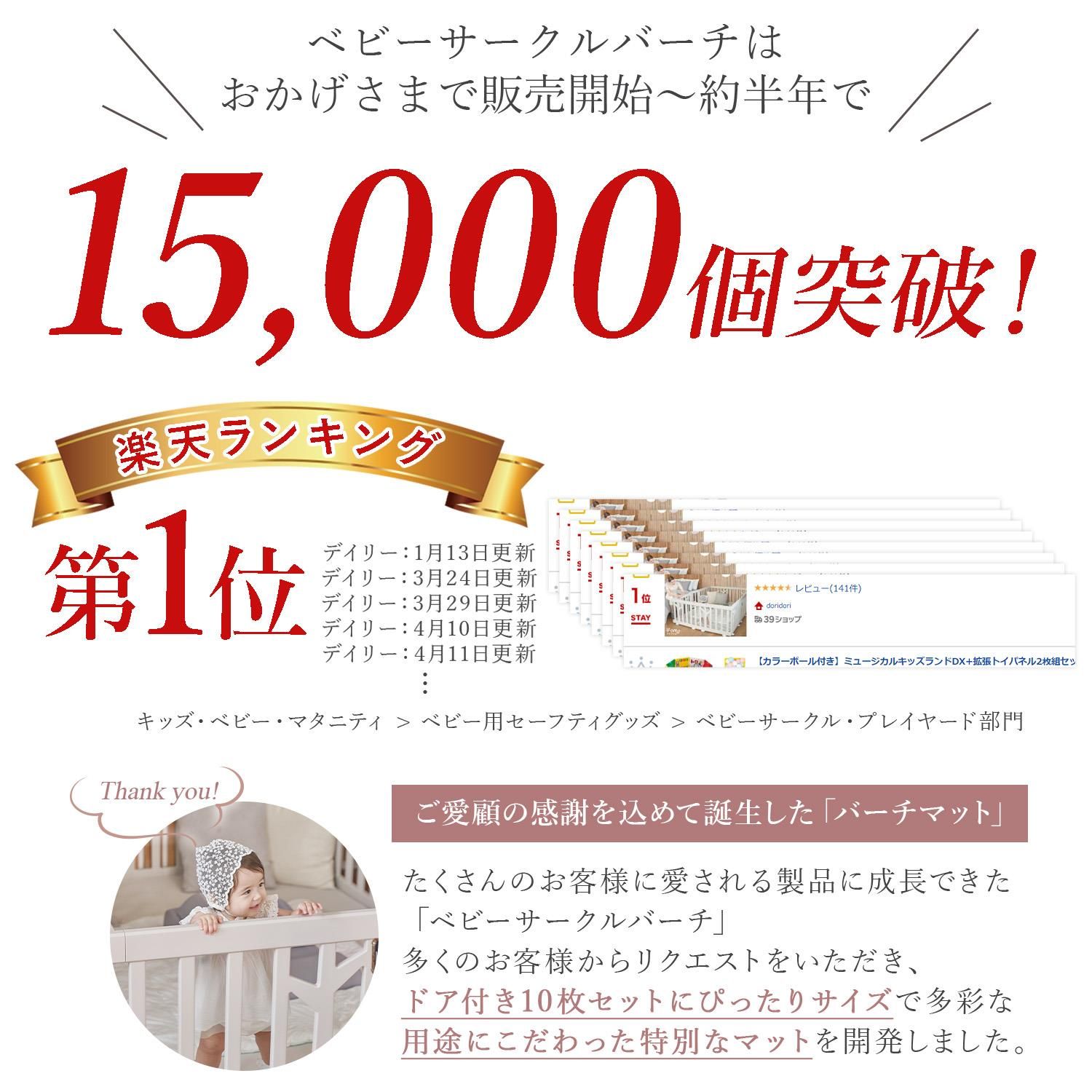 ベビーサークルマットセット折りたたみマット付き140×211.5cmプレイヤードベビーゲートベビールームドアつき10枚セットプラスチックプレイマットおしゃれ大きい折り畳み安全BIRCHバーチマットset-if112zem80