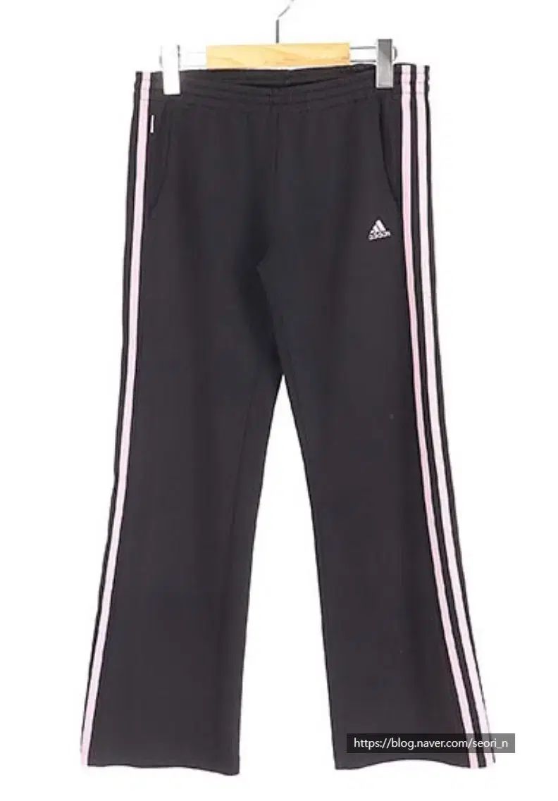 adidas アディダス 3本線 グラデーション いちごミルク ブラックピンク ズボン