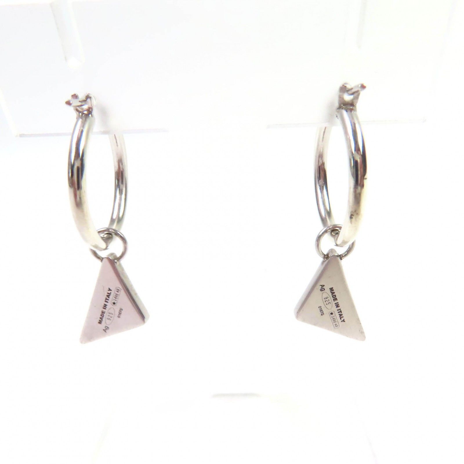 完売 PRADA プラダ シンボル 右耳用 ペンダントピアス 美品 PRADA