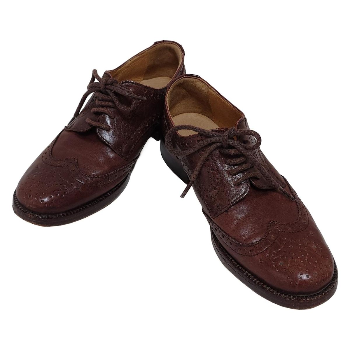 SAYA サヤ シューズ 23 レディース - ダークブラウン ウィングチップ レザー