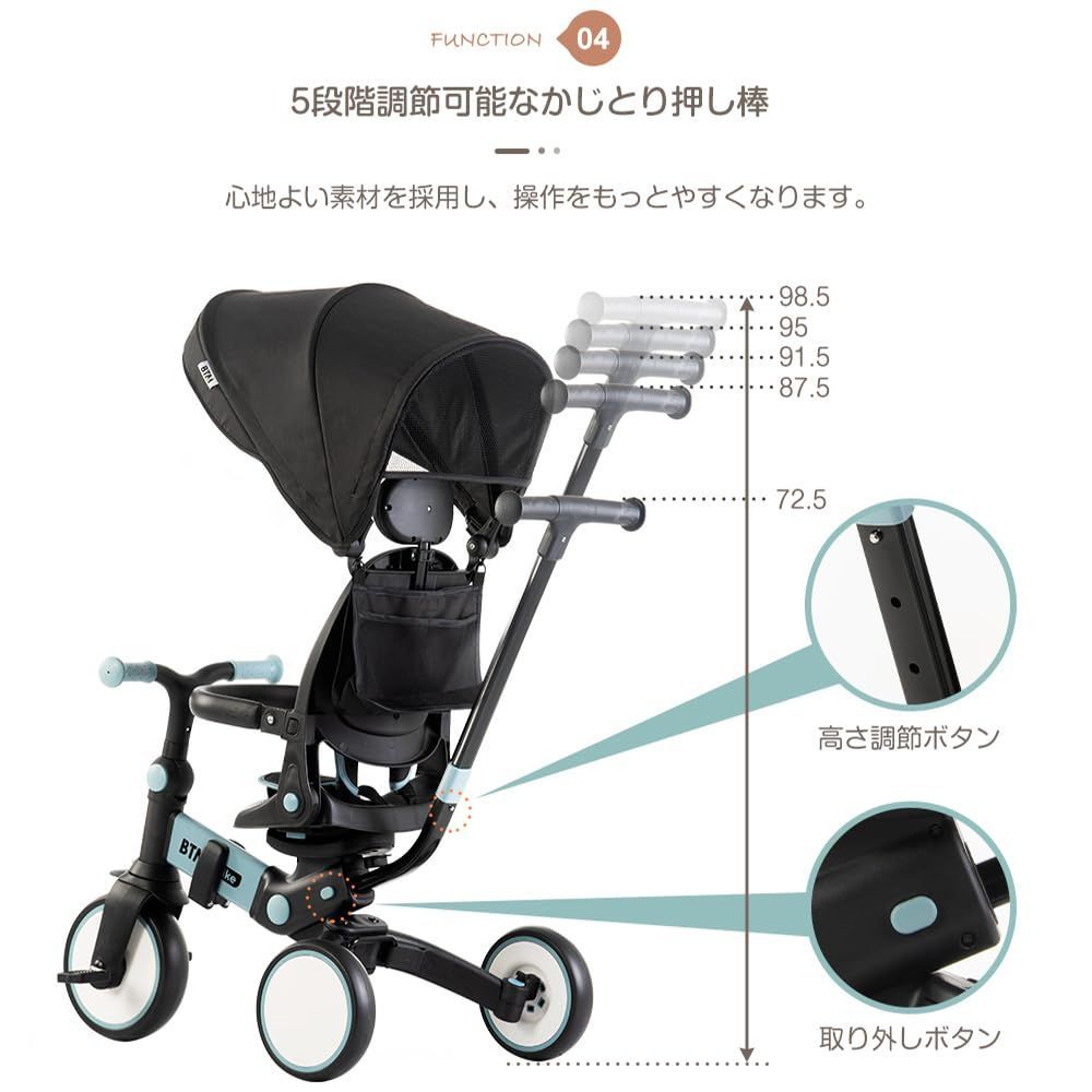 在庫処分】BTM 子供用三輪車 折りたたみ 三輪車 カバー ベビーカー ...