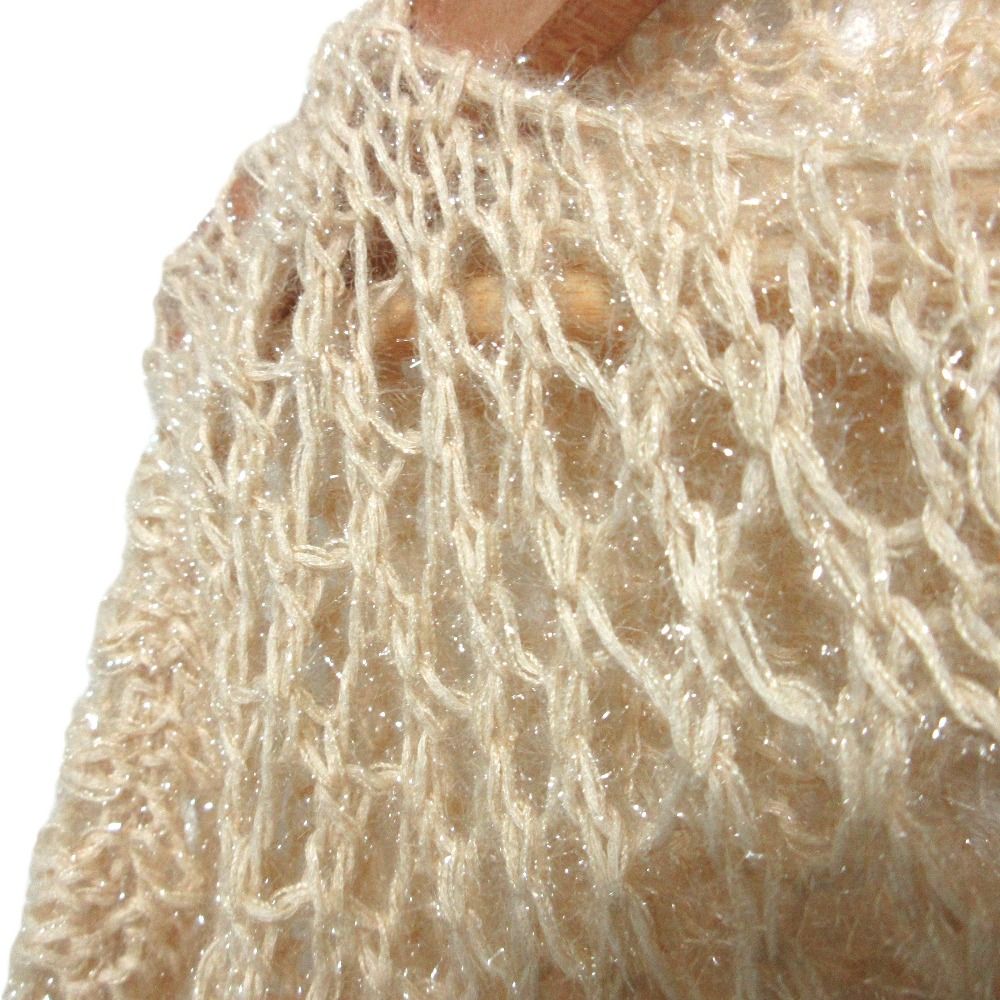 22SS Mame Kurogouchi マメクロゴウチ Botanical Pattern Knitted Lame  