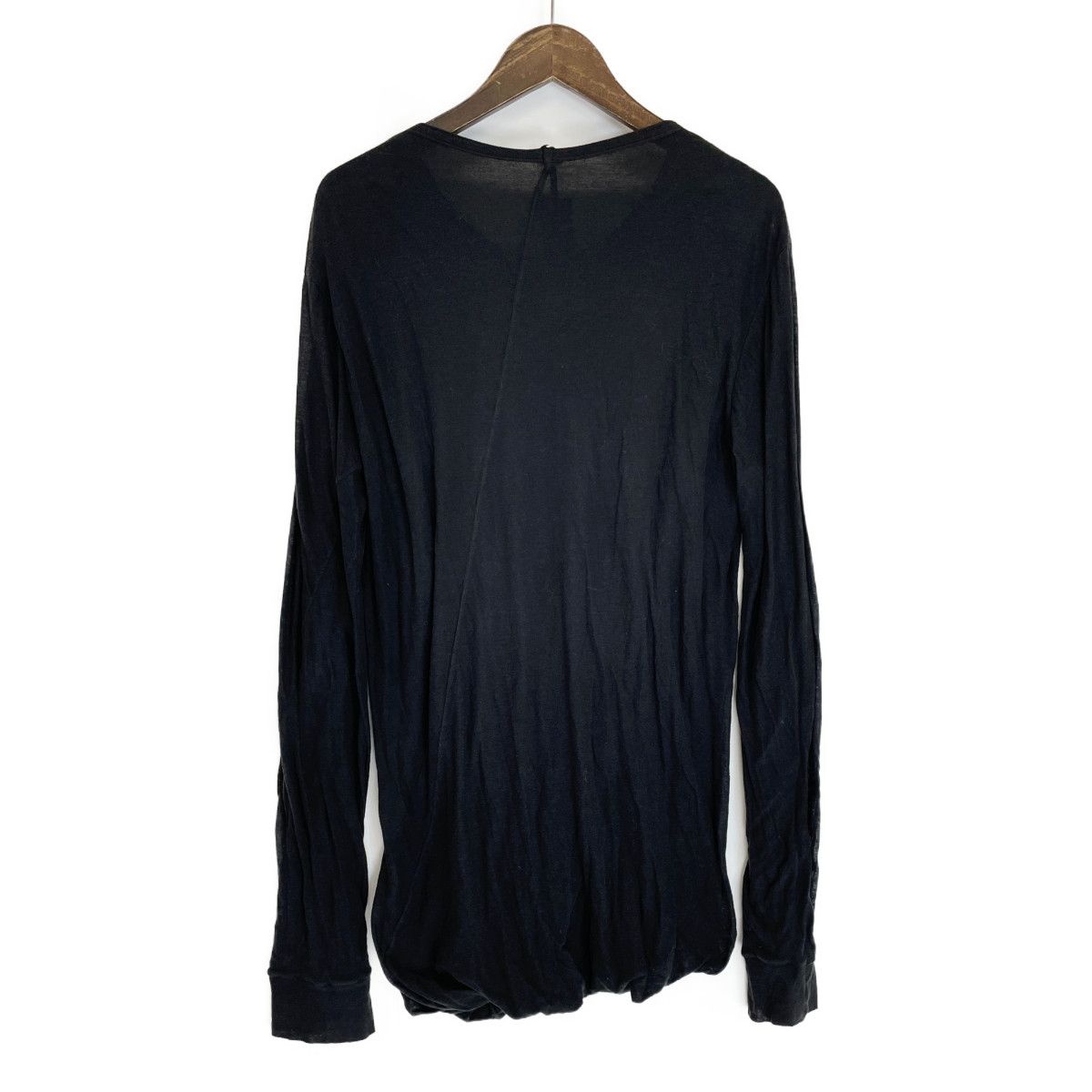 Rick Owens リックオウエンス RU21S6257 ﾌﾞﾗｯｸ DOUBLE LONG SLEEVES T-SHIRT DUST S -  メルカリ