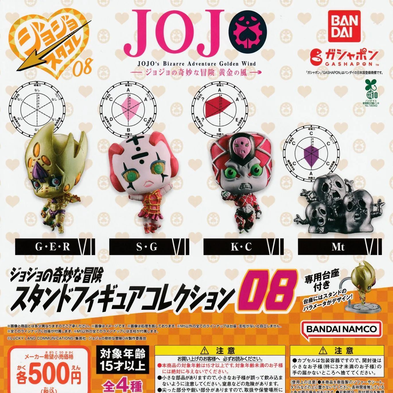 ジョジョの奇妙な冒険 スタンドフィギュアコレクション08 [全4種セット 