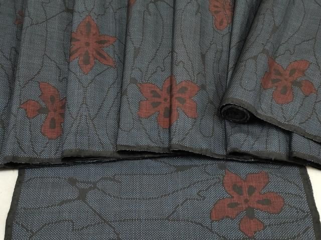 平和屋着物○本場大島紬 反物 着尺 7マルキ 舞花文 正絹 逸品 未 平和屋着物○本場大島紬 反物 着尺 7マルキ 舞花文 正絹 逸品 未