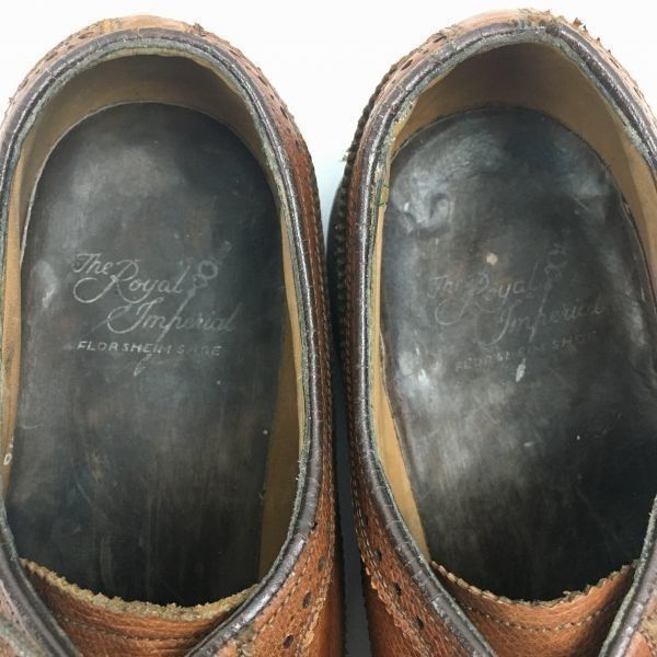 試着交換OK！1970s?Vintage FLORSHEIM/フローシャイム ケンムール ロングウイングチップ〈ブラウン/茶/BROWN〉9.5D  27.0-27.5 ビンテージ/shoes/菅NO.WZE-147 #BUZZBERG - メルカリ