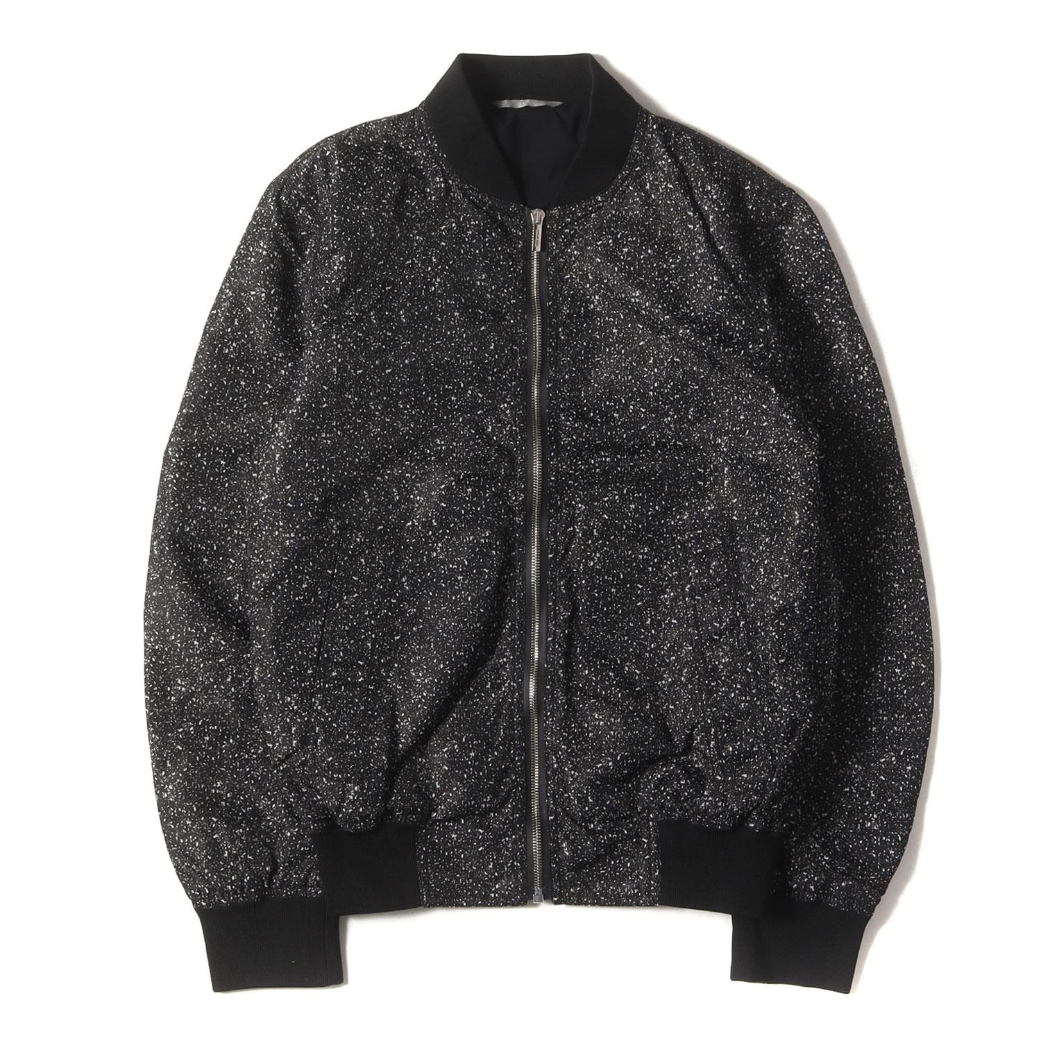 Dior HOMME ディオールオム ジャケット サイズ:44 / テクスチャー柄 ナイロン ジップ ジャケット (563C404A3284) / ブラック 黒 / アウター ブルゾン 上着 / イタリア製【メンズ】