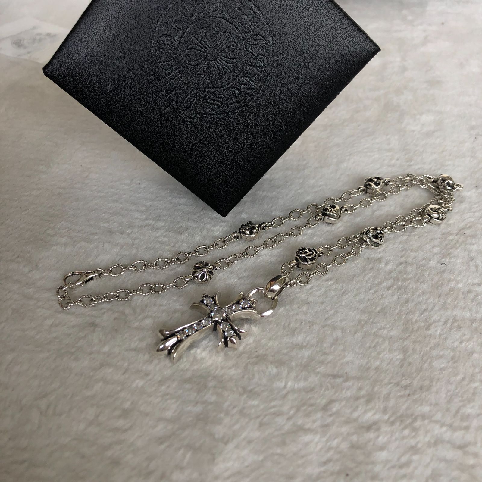 値下！CHROME HEARTS レザーブレイド ペンダント ネックレス - メルカリ