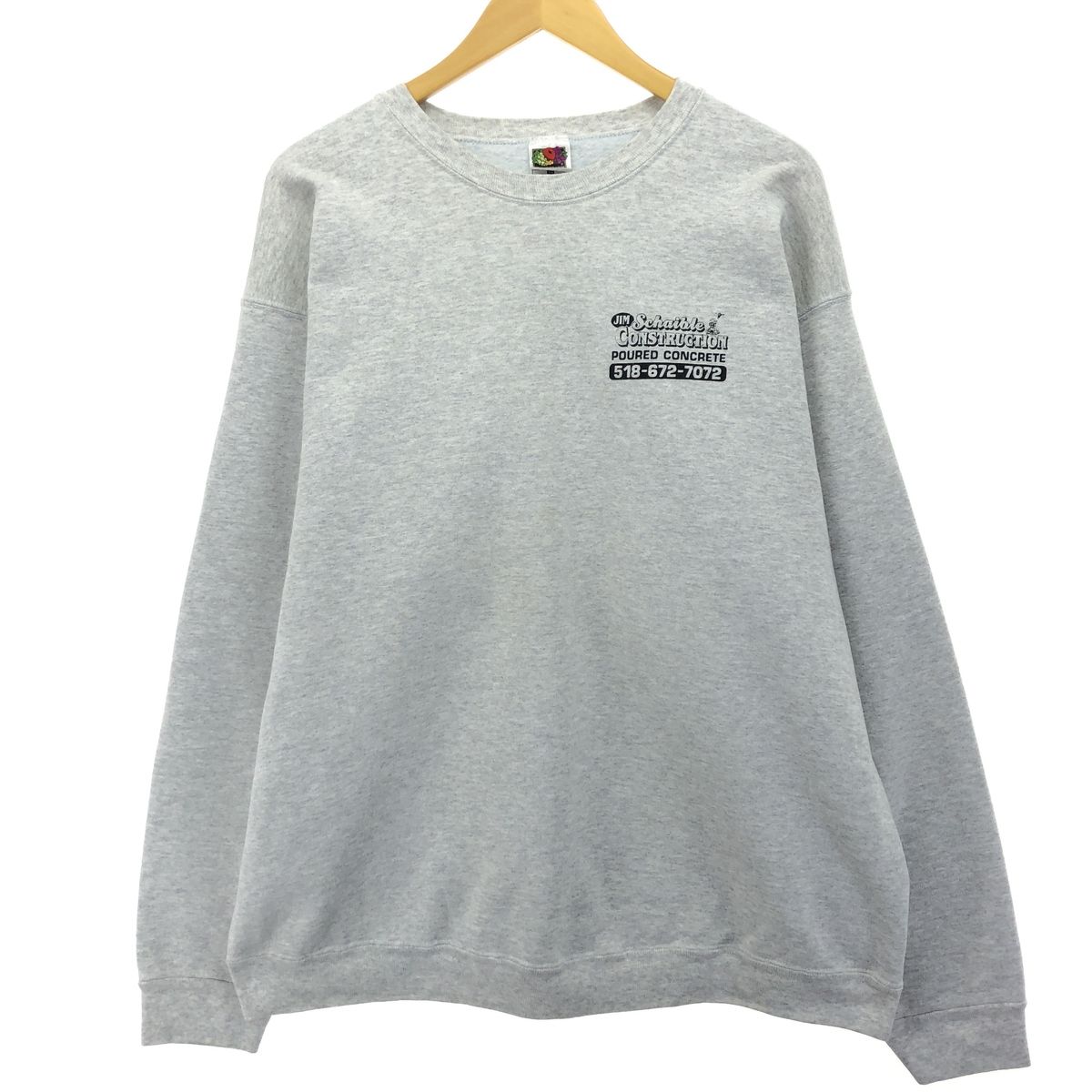 古着 00年代 フルーツオブザルーム FRUIT OF THE LOOM バックプリント プリントスウェットシャツ トレーナー メンズXL相当/eaa411862