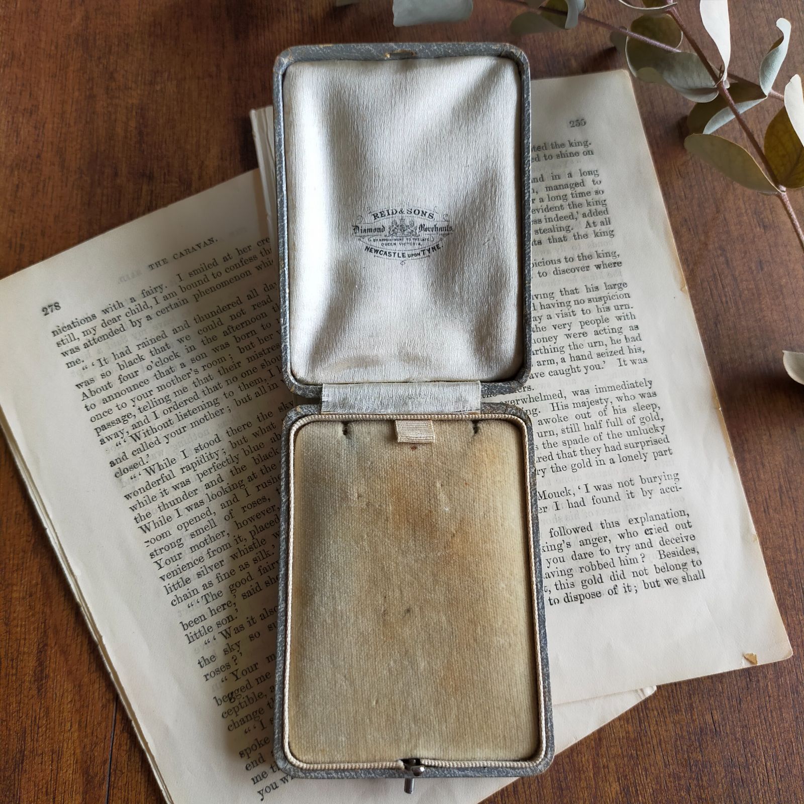 英国 アンティーク ジュエリーボックス REID＆SONS dull antique grey