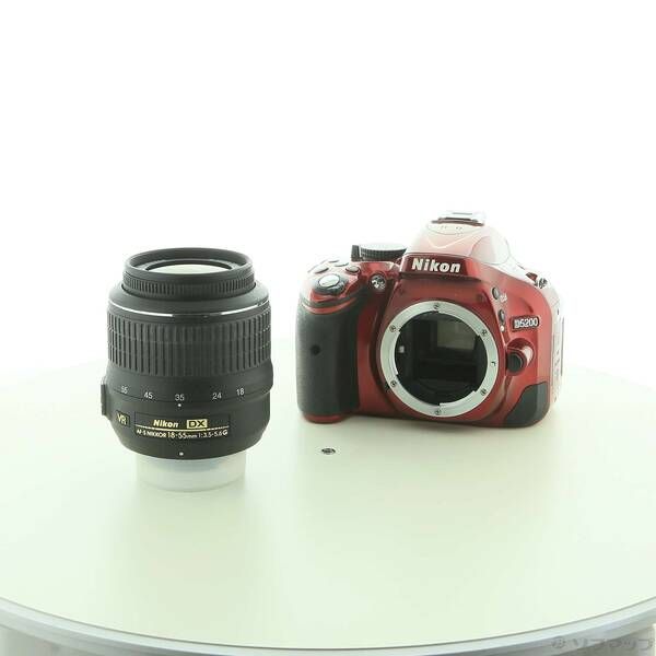 カメラ 〔品〕 NIKON D5200 18-55 VR レンズキット レッド (2410万画素