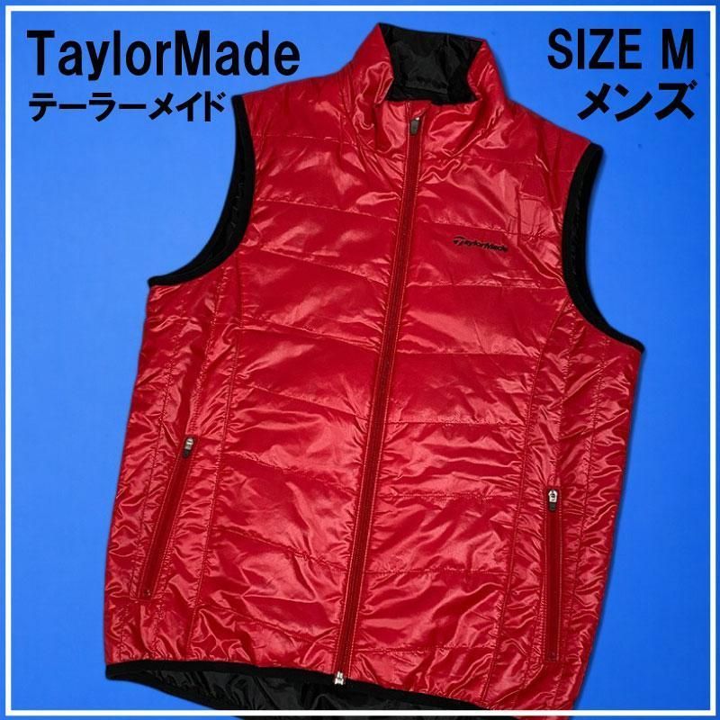 美品 TAYLOR MADE テーラーメイド 中綿ベスト キルティング Mレッド