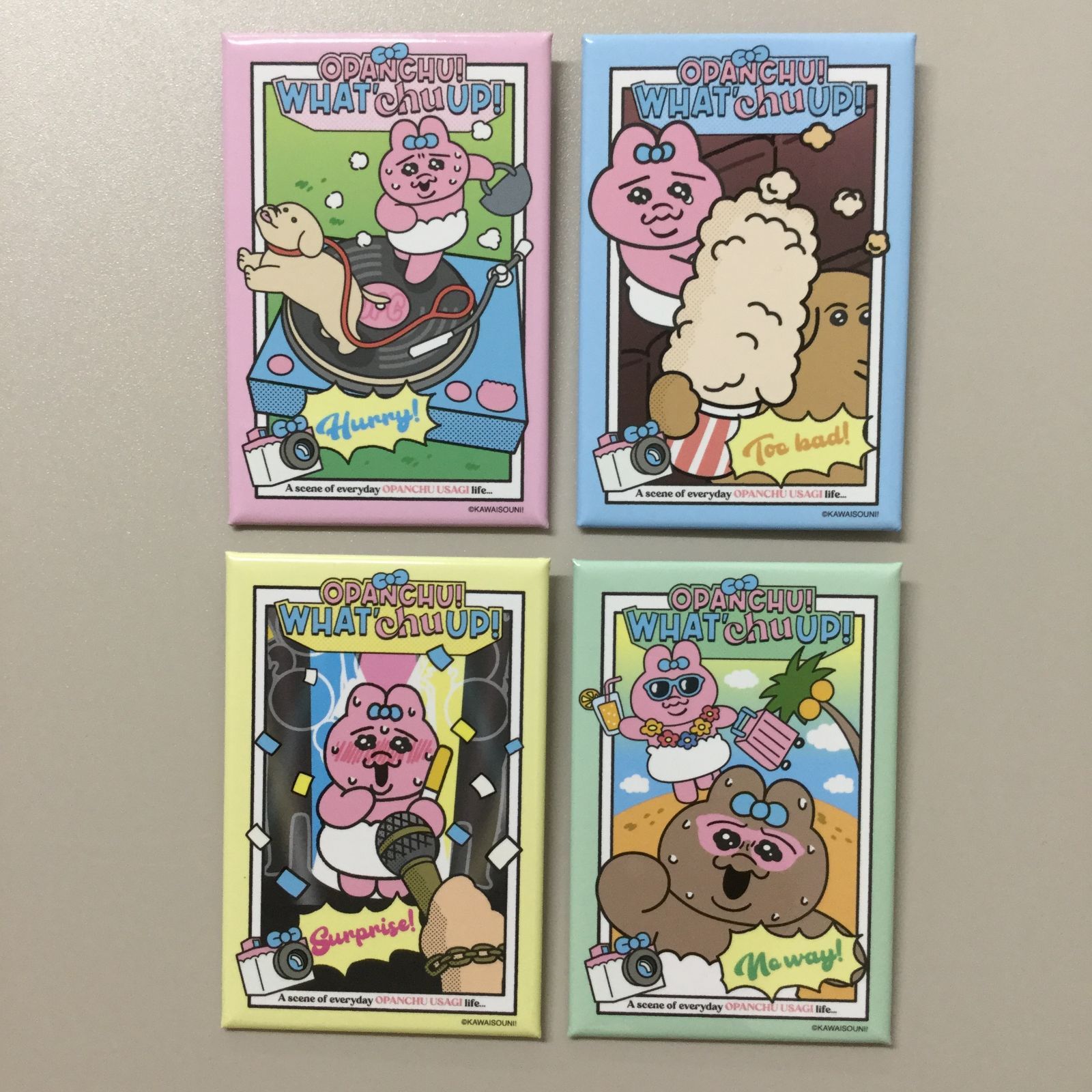 g014【新品・未使用品】おぱんちゅうさぎ トレーディング缶バッジ 全4