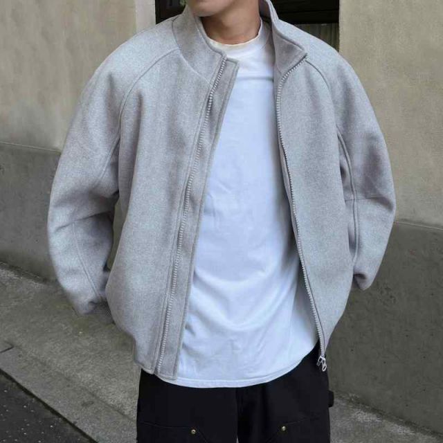 秋冬 コーデ メンズ 服 シンプル ファッション オシャレ 大人 かっこいい 大きいサイズ ストリート 紳士服 ハイエンド スタンドカラー ウール コットン ジャケット アウター カジュアル