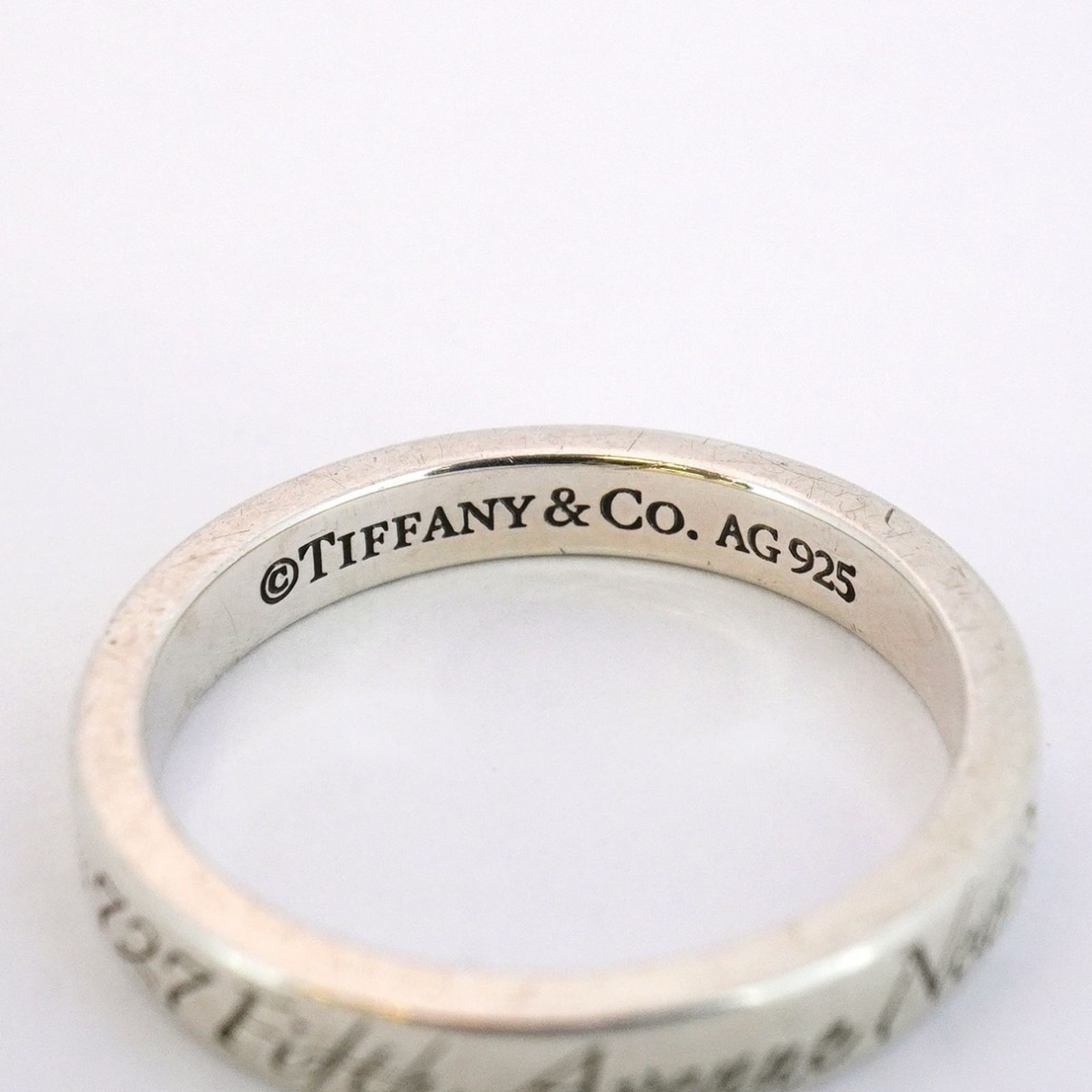 美品 Tiffany&Co. ティファニー ノーツナロー シルバー リング10号 美品 Tiffany ノーツ ナロー リング シルバー 925 10号