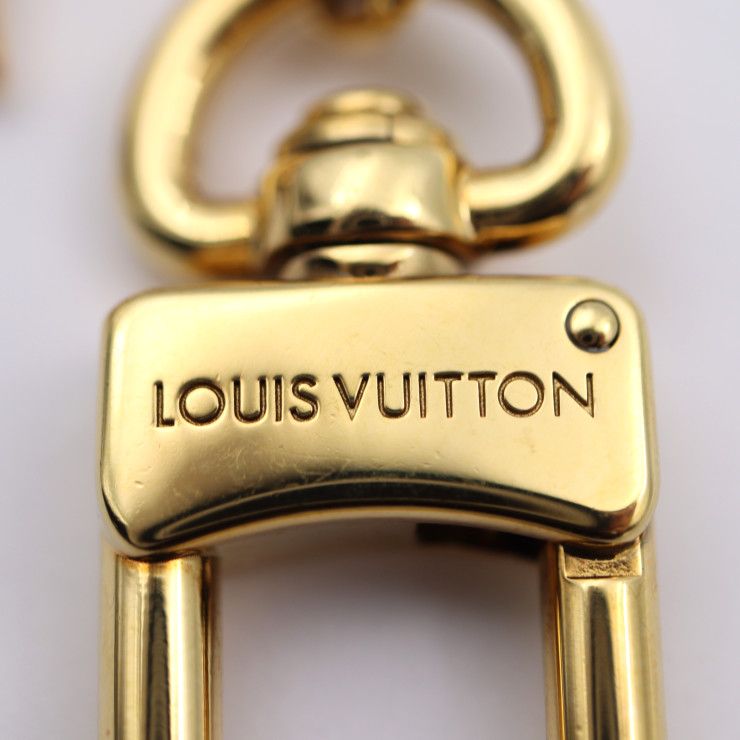 LOUIS VUITTON ルイ ヴィトン ビジュー サック チェーン ブルーミング キーホルダー M00997 メタル ゴールド モノグラムフラワー  サークルロゴ バッグチャーム ビトン 【本物保証】