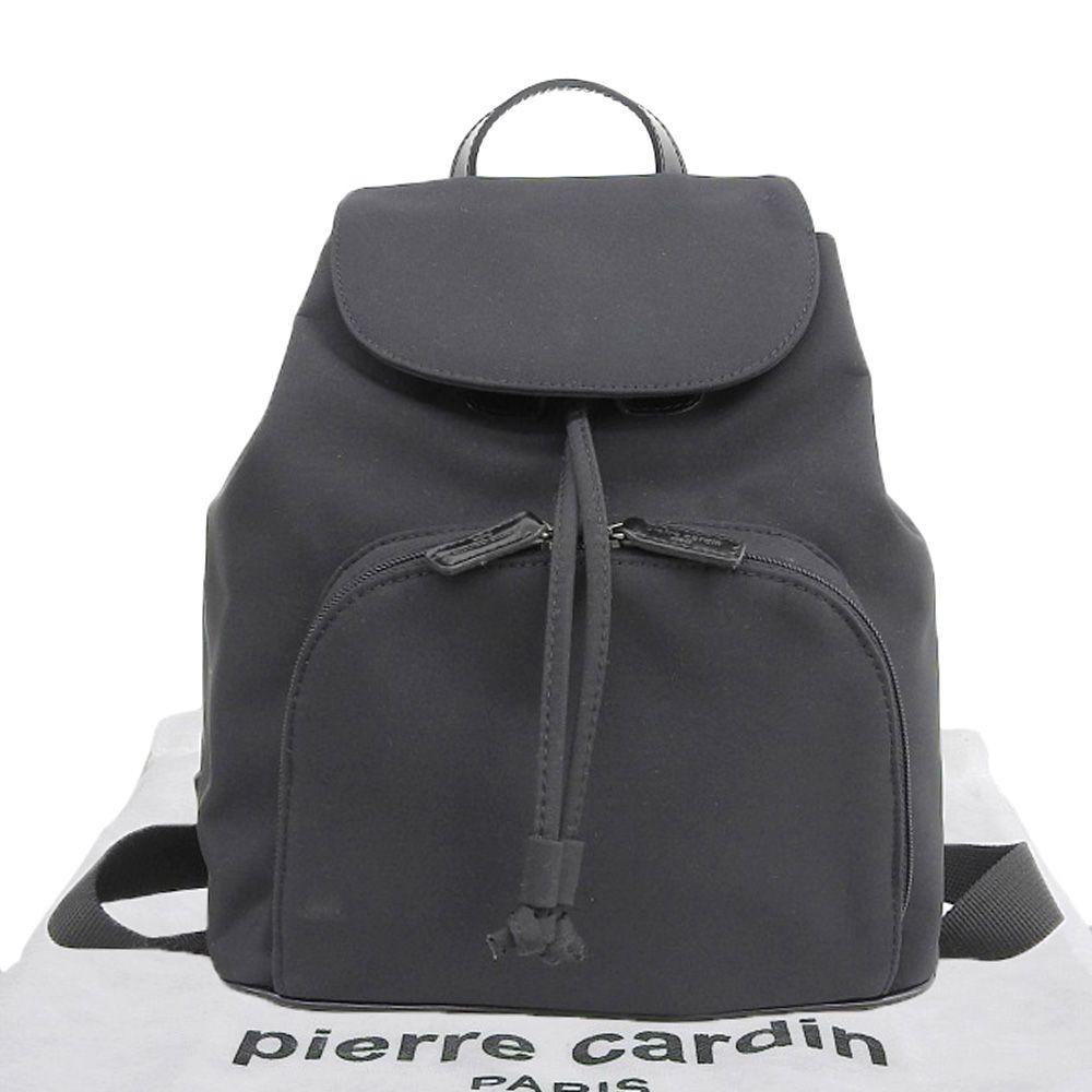 本物保証 ピエールカルダン PIERRE CARDIN リュックサック バックパック ナイロン ブラック 黒 シンプル