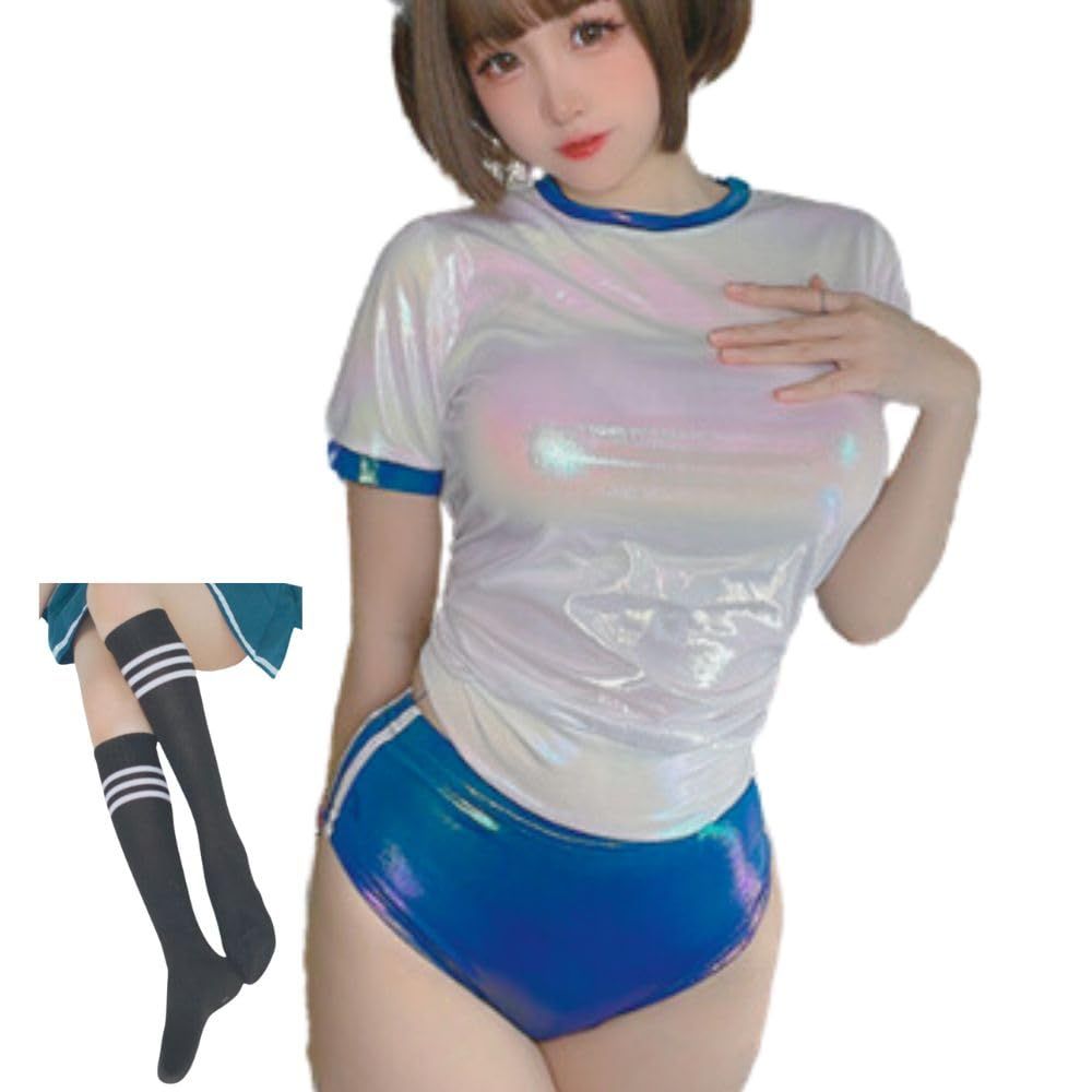 MORApink] ブルマ 体操服 体操着 運動着 エナメル 超 光沢