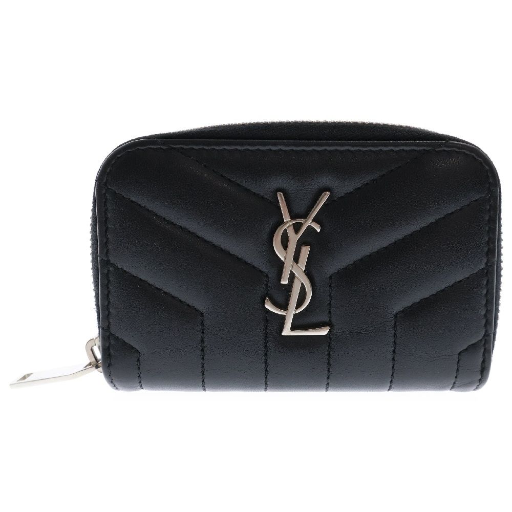 SAINT LAURENT PARIS (サンローランパリ) YSLロゴ キルティング レザー コインケース ブラック 530836