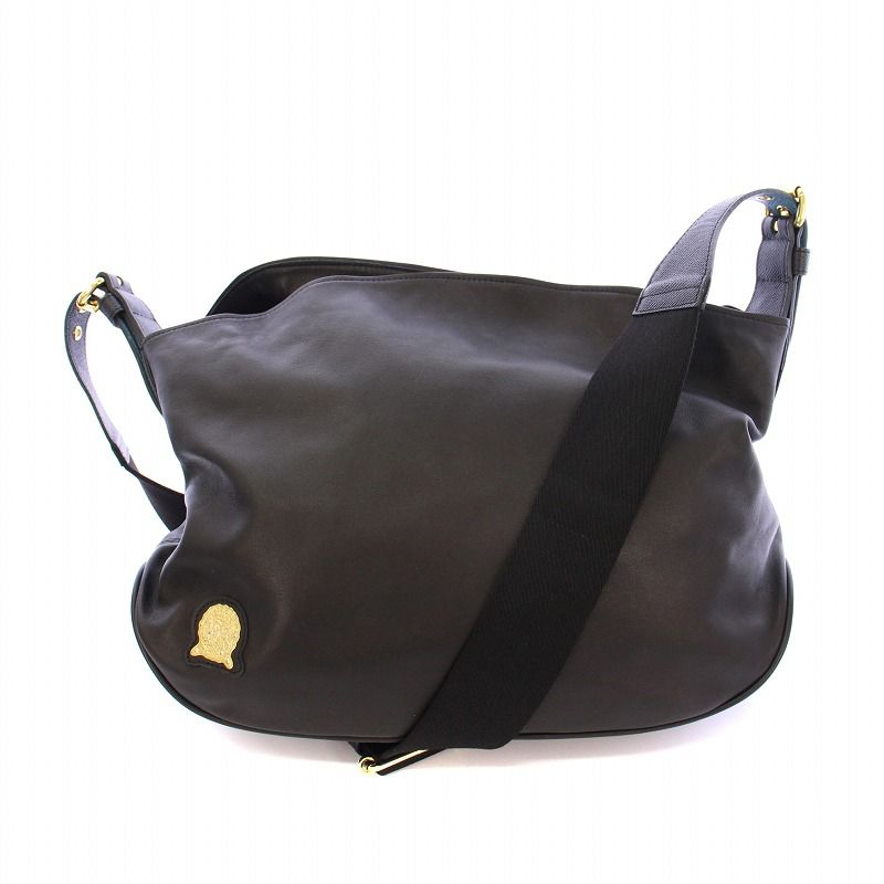 ADMJ アクセソワ Accessoires De Mademoiselle ショルダーバッグ レザー ロゴ 黒 ブラック |BB GY18 MT