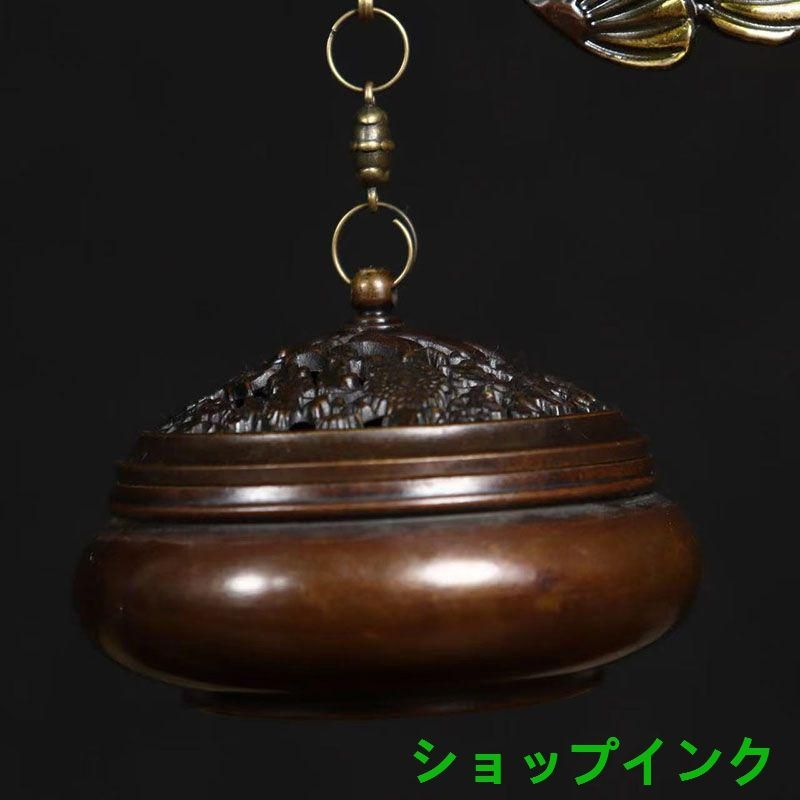 銅製 松鶴延年弔炉薫香炉 客間 茶台 書房 事務室 迎客松掛炉 工芸品装飾品置物 銅製 松鶴延年弔炉薫香炉 客間 茶台 書房 事務室 迎客松掛炉