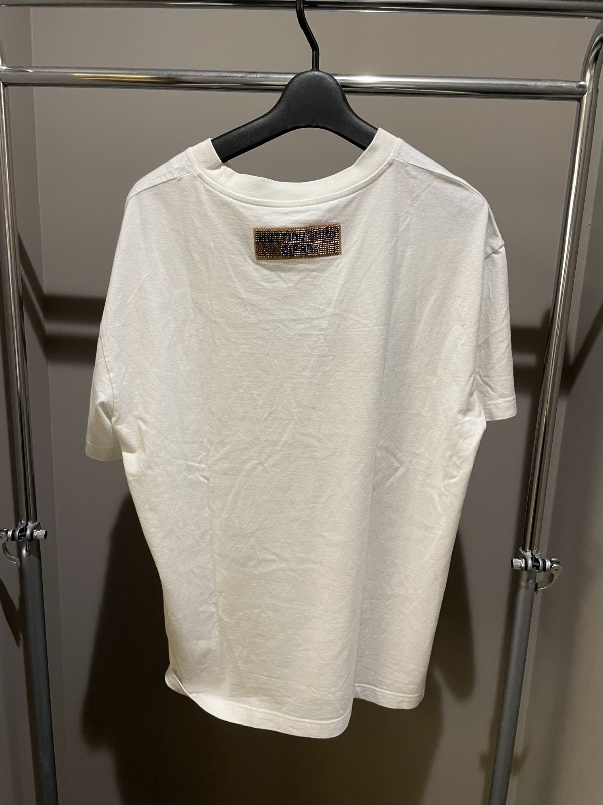 LOUIS VUITTON エンブロイダリー ビーズ Tシャツ ホワイト M Tシャツ D25074121