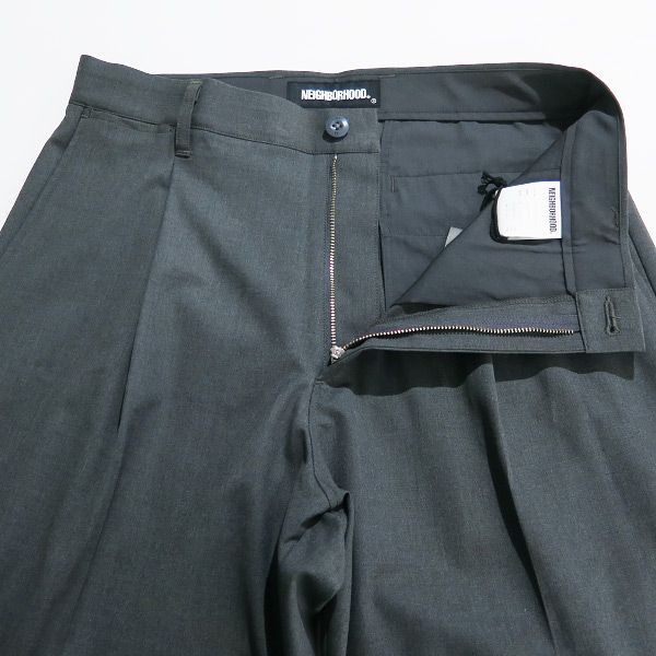 NEIGHBORHOOD ネイバーフッド 21SS TUCK/ER-PT 211AQNH-PTM02 タック パンツ グレー スラックス ボトムス