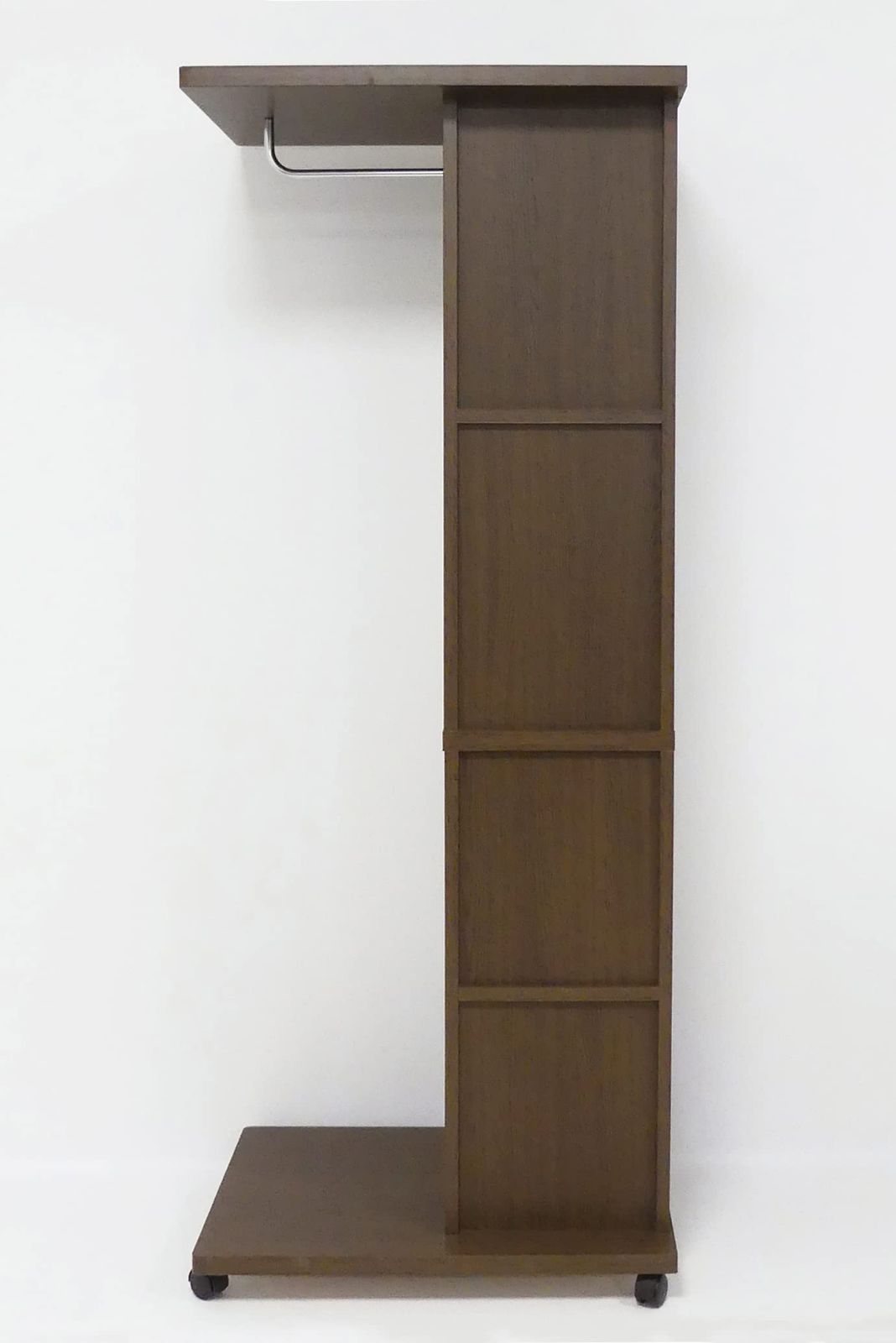 ミラー付ハンガーラック クロシオ Kuroshio 幅60×奥行40×高さ156cm ブラウン 62136