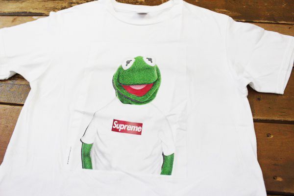 レア!! Supreme/シュプリーム 08ss Kermit the frog Tee カーミットプリントTEE BoxLogo ホワイト Tシャツ  Lサイズ USA製 メンズ - メルカリ